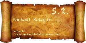 Sarkadi Katalin névjegykártya